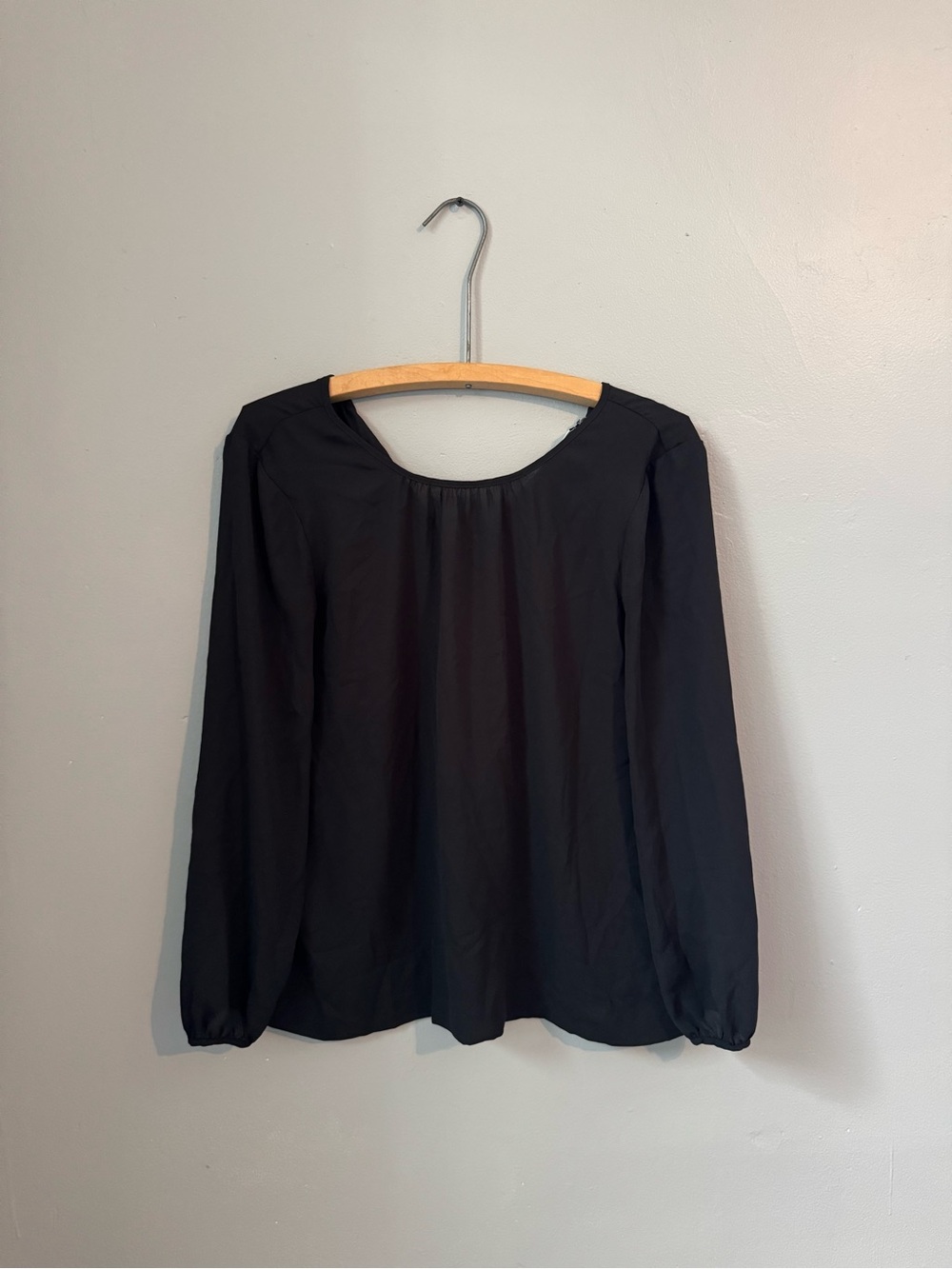 J Crew Long Sleeve Black Blouse